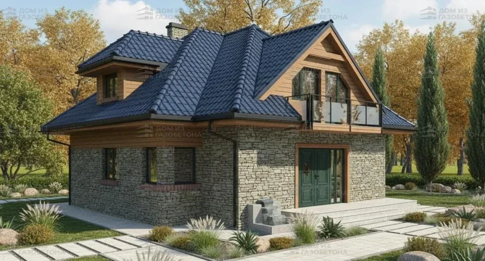 Проект Двухэтажный дом 14 на 12, 169 м2