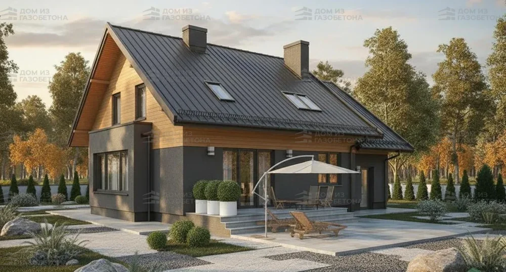 Проект Двухэтажный дом 14 на 11, 185 м2