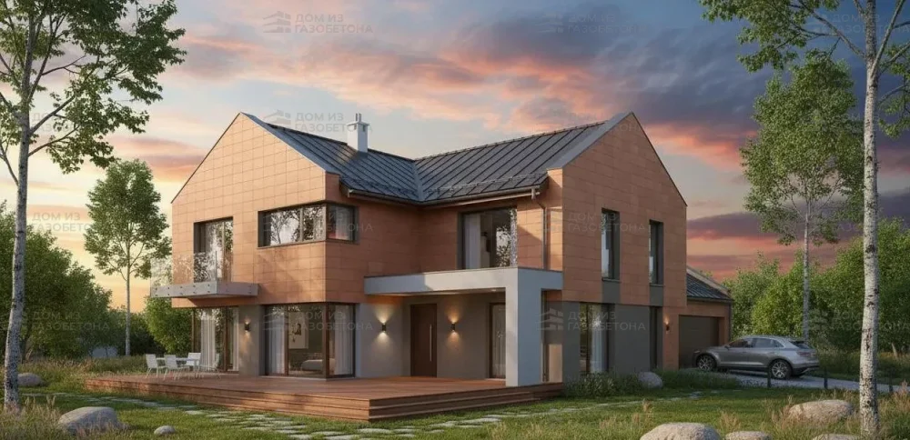 Проект Двухэтажный дом 12 на 25, 255 м2