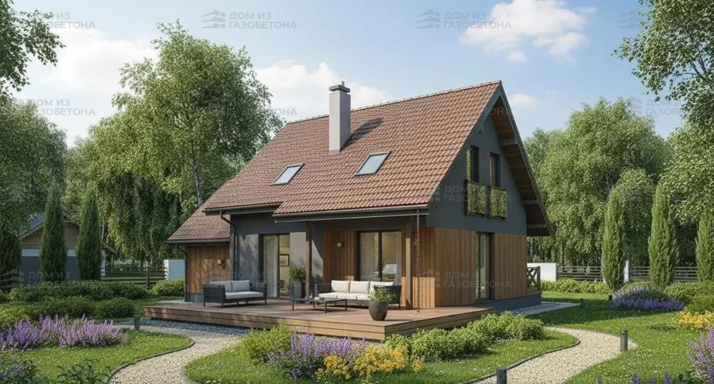 Проект Двухэтажный дом 13 на 10, 115 м2