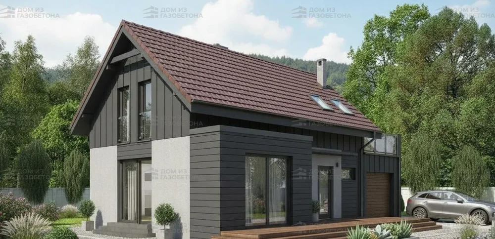 Проект Двухэтажный дом 14 на 8, 116 м2