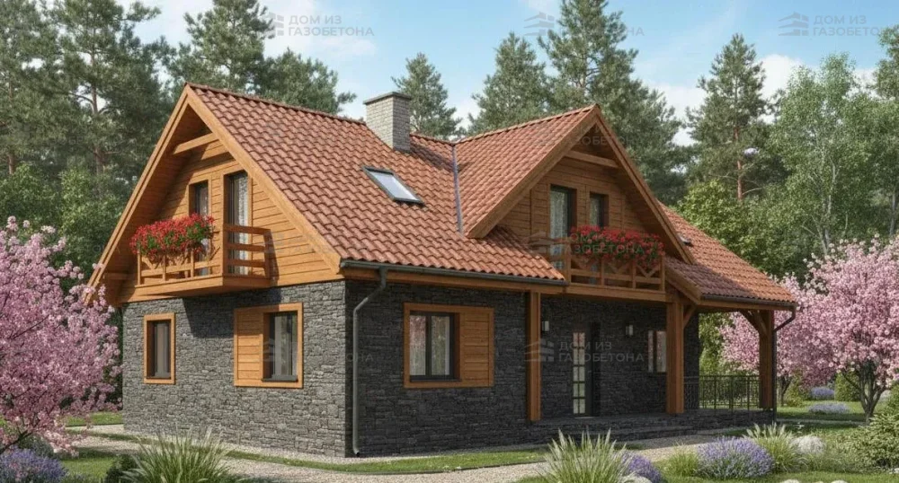 Проект Двухэтажный дом 17 на 12, 163 м2