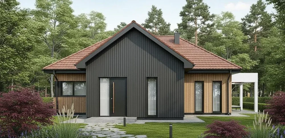 Проект Одноэтажный дом 16 на 17, 150 м2