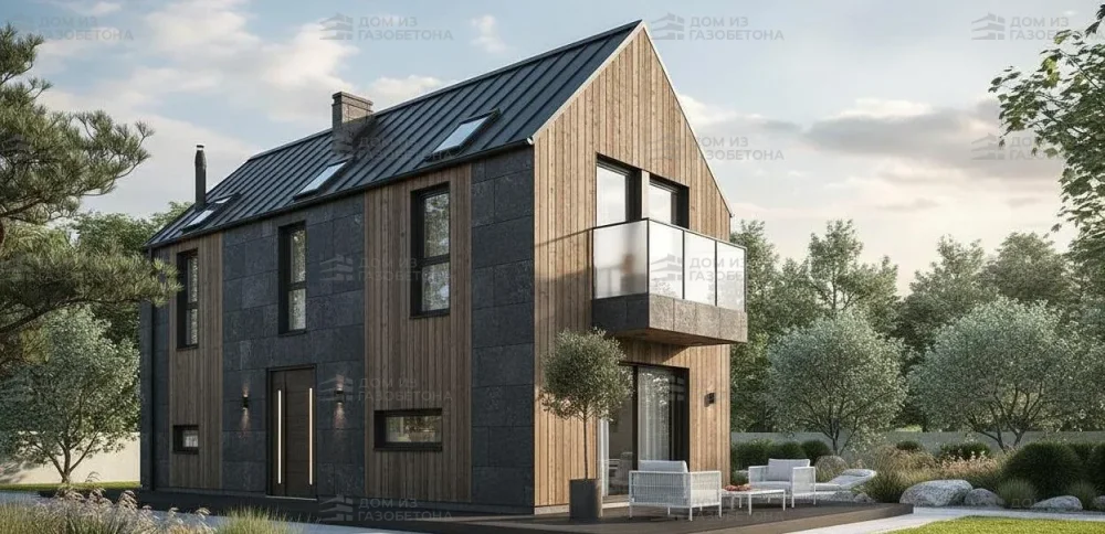 Проект Двухэтажный дом 6 на 13, 95 м2