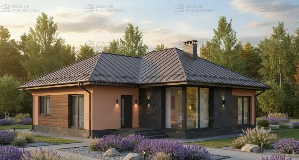 Проект Одноэтажный дом 12 на 18, 130 м2