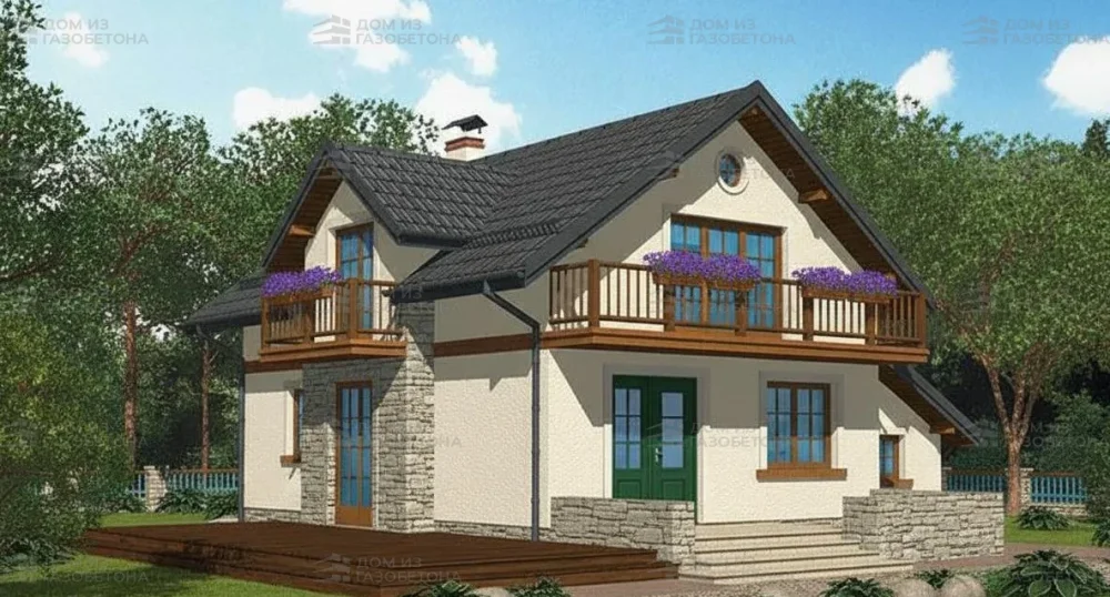 Проект Двухэтажный дом 11 на 12, 212 м2