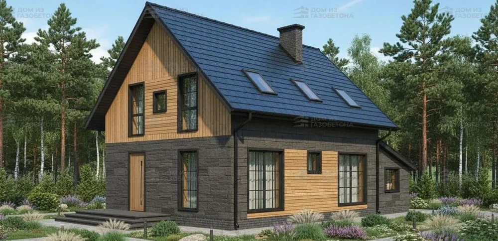 Проект Двухэтажный дом 15 на 8, 148 м2