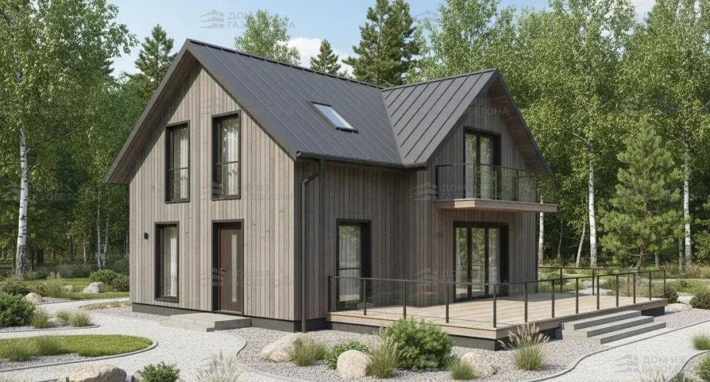 Проект Двухэтажный дом 12 на 15, 144 м2