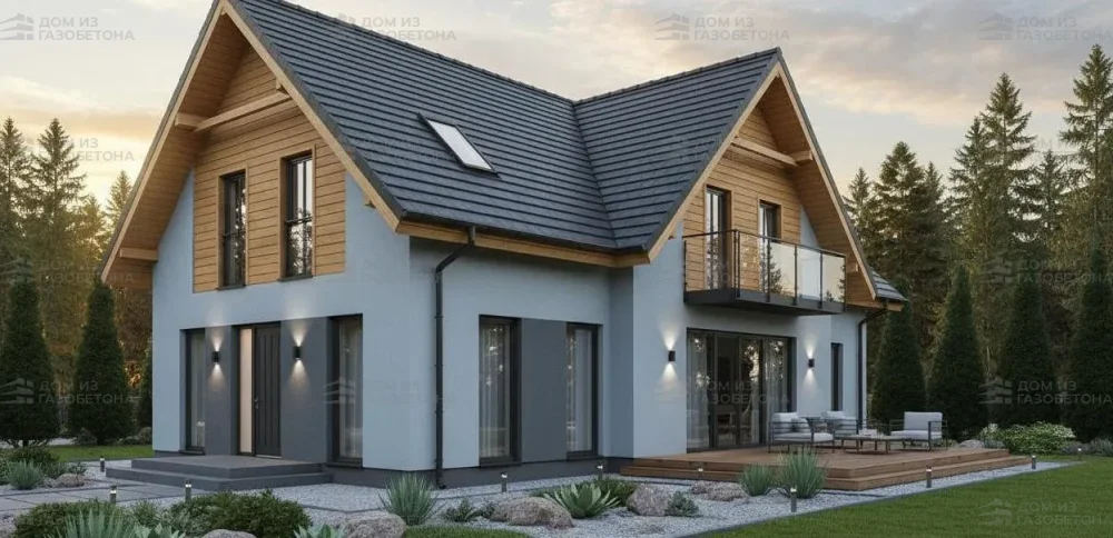 Проект Двухэтажный дом 13 на 14, 162 м2