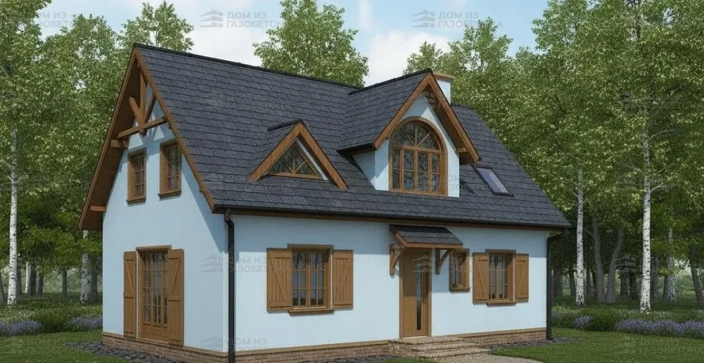 Проект Двухэтажный дом 12 на 8, 124 м2